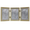 Lawrence Frames Bead Border Design, 3.5x5 Triple, Satin Gold