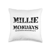 Smok'n'beaver Millie Mondays (4) Throw Pillow, 16x16, Multicolor