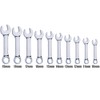 10 pcs Stubby Spanner Set Ring Open End Combination Short