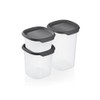 Tupperware One Touch Fresh Small Square Containers 3-Piece Set Black