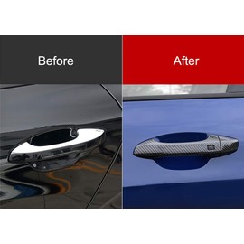 ITrims Door Handle Cover Trim for Kia K5 Optima 2020 2021 Door Handle Protector Sticker Exterior Accessories Decoration ABS Carbon Fiber 5PCS