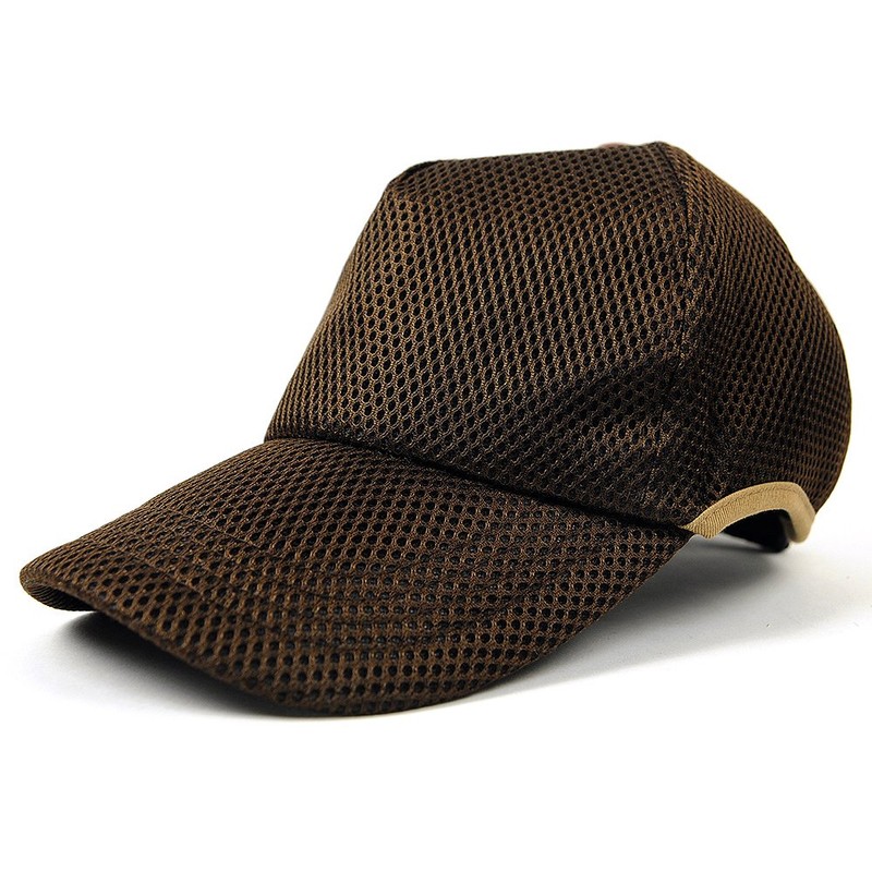 Big Watch Plain Round Mesh Cap, Braun