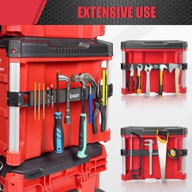 Magnetic Bar Mount Fits for Milwaukee Packout Toolbox, Powerful Magnet Tool Holder Strip Work on Packout Rails, Keeping Tools Handy