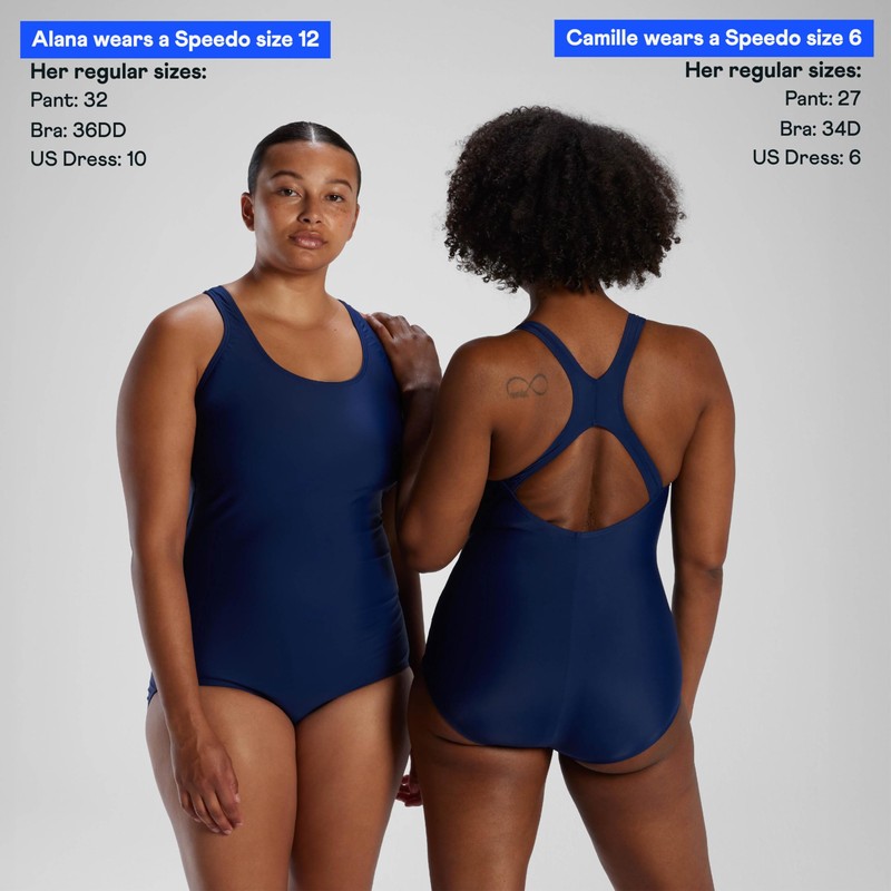 Speedo Traje de baño de una Pieza PowerFlex Ultraback sólido