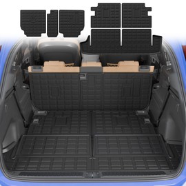 Dattumar Cargo Mat Compatible with 2010-2024 Toyota 4 Runner 7 Seat Cargo Liner Trunk Mat TPE Back Seat Cover Protector 2023 4Runner Accessories (Fit 7 seat,Trunk Mat+2nd & 3rd Row Backrest Mats)