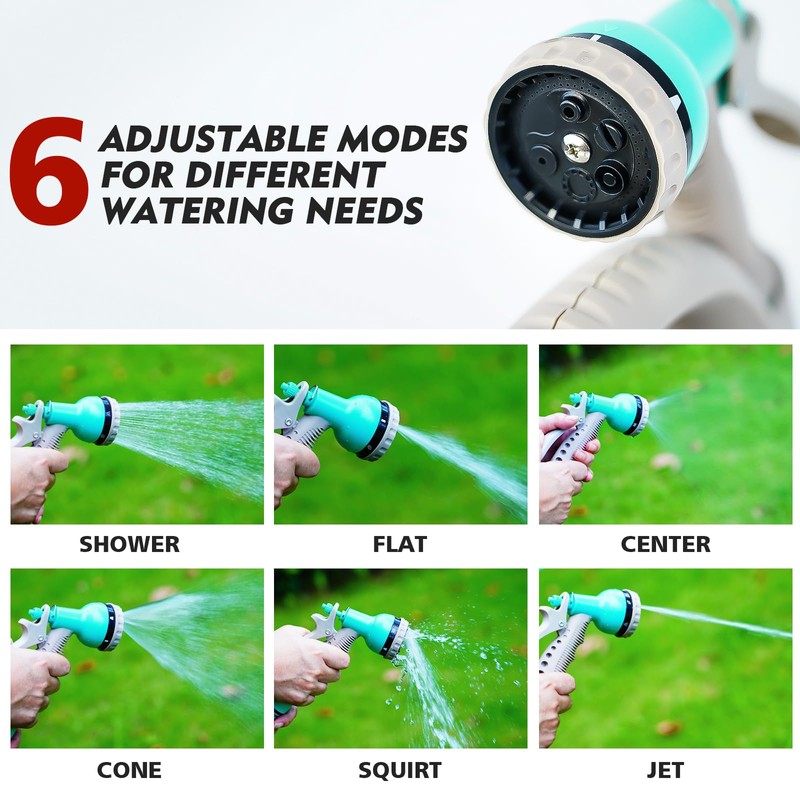 50FT Retractable Garden Hose Reel, Lightweight & Portable Hose Reel