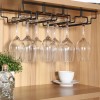 Uten 4 Rows Wine Glass Racks Under Cabinet Wall Mounted