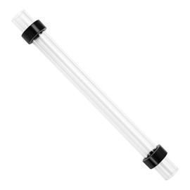 ERETOW 8 Inch Sight Glass Tube Replacement for Steamaster HPJ-2S Steamer Parts, Clear Water Level Gauge Tube with 2 Rubber Washers