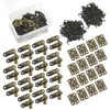 WMYCONGCONG 90pcs Small Hinge Buckle Latches 60pcs and 27x32mm Antique
