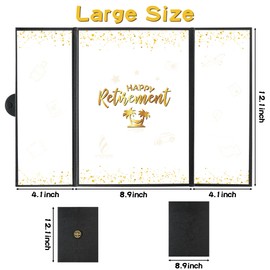 WATINC Retirement Party Decorations Guest Book, Jumbo Happy Retirement Card to Sign Alternative Signature Board, Farewell Going Away Party Decor Supplies for Coworker Office Men Women (Black Gold)