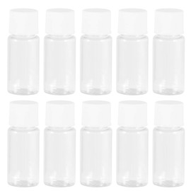 25pcs 10ml Sample Bottles Refillable Plastic Transparent Lotion Bottles Shower Gel Containers for Home Travel Daily Use