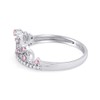 Round Cut Simulated Multi Stone Aurora Princess Style Engagement Wedding