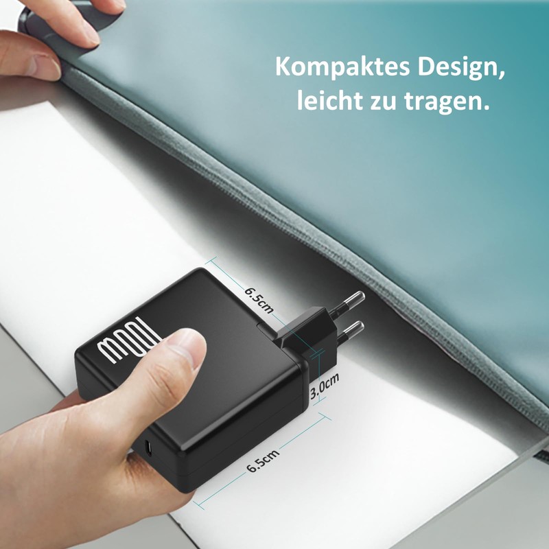 100W USB C Netzteil, Basicvolt Ladegerät USB C Schnellladegerät kompatibel