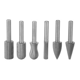 6pcs Tungsten Carbide Rotary Burr Wood File Metal Engraving Grinding Bit 6mm Shank