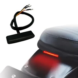 McGoing E57 E-Approved Motorcycle E-Bike LED Rear Light Mini Universal Brake Light DRL Position Light DC12V IP67 Waterproof (Black)
