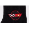 AFM NEW! FLOOR MATS 1984-1996 Corvette With Embroidered Circle Red