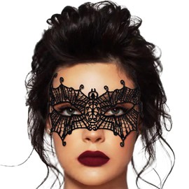 Nicute Lace Masquerade Mask for Women Black Masquerade Mask Eye Masks For Party Prom Ball Costume Mardi Gras Party Supply (Spider)