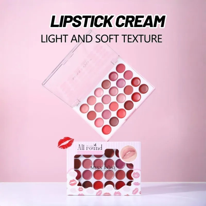 Paleta Labiales Mate 24 Tonos Miss Rose M557- 7301-489m-24color