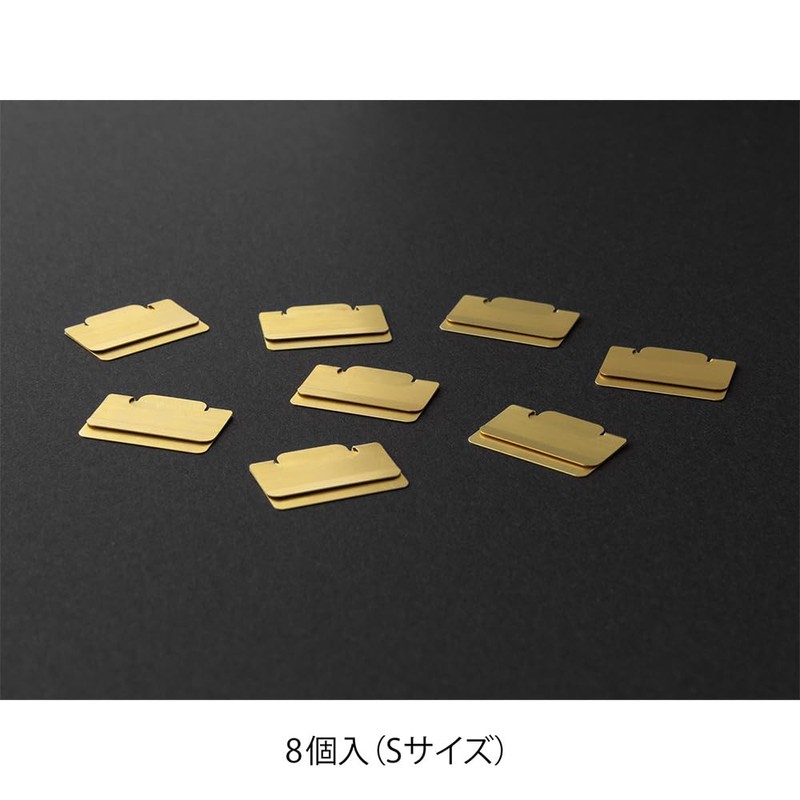 Midori 43432006 Clip Index Chirat, 8 Pieces, S, Brass