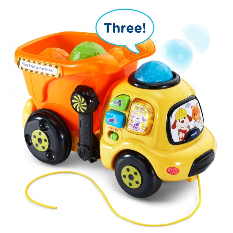 VTech Drop and Go Dump Truck Interactive Learning Toy for