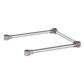 DuraSteel Open Base Work Table Bracing - 24 x 24 Inch Table Stabilizing Leg Cross Braces - Fits Commercial Food Prep Stainless Steel or Maple Wood Worktable