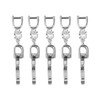 fedricosoly 5Pieces/Set Jewelry Project Necklace Clasp Rhinestone Bracelet Extender Chain