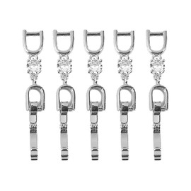 fedricosoly 5Pieces/Set Jewelry Project Necklace Clasp Rhinestone Bracelet Extender Chain Closures Connectors for Jewelry Making Bracelet Extender for Watches Clasp Extension fold Over Clasp