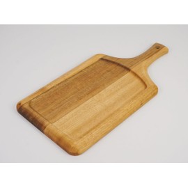 Acacia Wood Cutting Board with Handle, Wooden Cutting Boards, Chopping Board, Charcuterie Board, Serving board for Cheese, Bread, Pizza, Vegetables & Fruits (1, 15"L x 7"W)