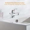 Bathroom Tap with Pull Rod, Small Single Lever Basin Mixer