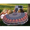 AVA Collections Round 32" Elephant Mandala Large Floor Pillow Cover