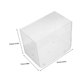 NOLITOY 2pcs Transparent Small Fish Tank for Desk Bookshelf Multi Functional Aquarium for Betta and Goldfish Portable Reusable Plastic Fish Tank for Small Pets