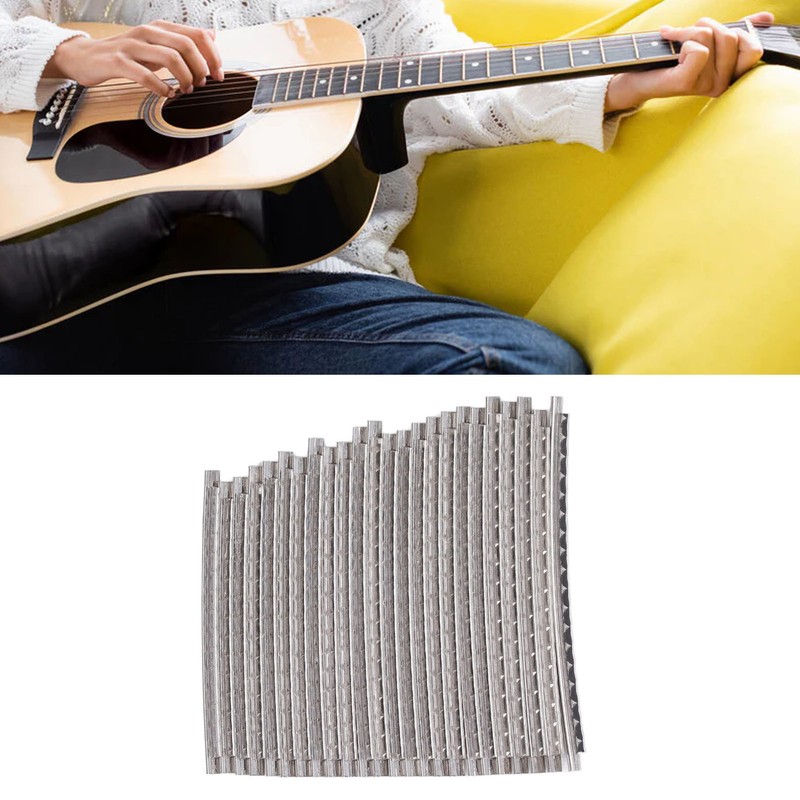 24Pcs Guitar Fret Wire 2.7mm 24 Frets Stainless Steel Fretwire