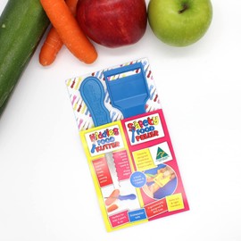 2 Piece Kids Safe Knive and Peeler Set - 'Original Kiddies Food Kutter and Safety Food Peeler (Blue)