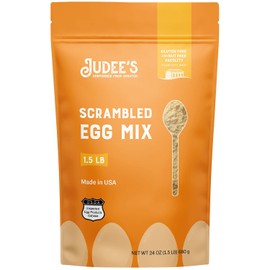 Judee’s Scrambled Egg Mix 1.5lb (24oz) - Pasteurized, 100% Non-GMO, Gluten-Free & Nut-Free - For Baking and Homemade Scrambled Eggs - Made from Real Eggs and Dairy - Great for Travel - Made in USA