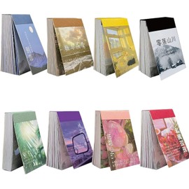 400Pcs Washi Paper Stickers, BetterJonny 8 Styles Vintage Aesthetic Stickers Natural Scenery Scrapbooking Decorative Stickers for Scrapbook Journaling Diary Notebook Planner Album DIY Arts Crafts