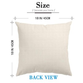 ShareJ Retro Rugby Pillow Covers 18x18 Inch Game Day Throw Pillow Cover Ball Sport Cotton Linen Square Pillow Case Cushion Cover for Home Car Decorative (Game Day)