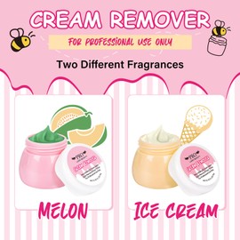 Lash Extension Remover 10ml Fragrance Eyelash Remover For Lash Extensions No Irritation Easy To Use Eyelash Remover With Cleaning Pads Lash Brush Quick Dissolves Eyelash Adhesive Removale(Ice Cream)