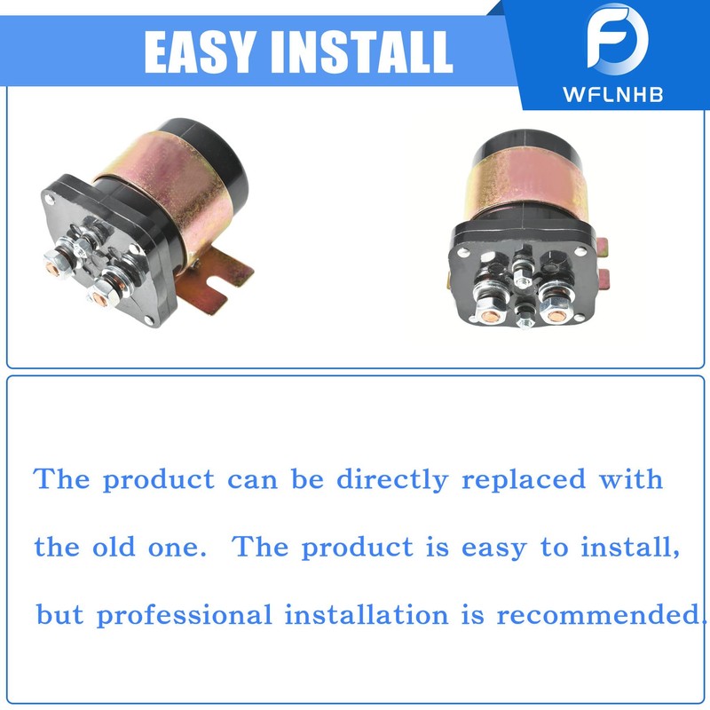 WFLNHB 12V Solenoid Replacement for White Rodgers Golf Carts #586-902#586-105111