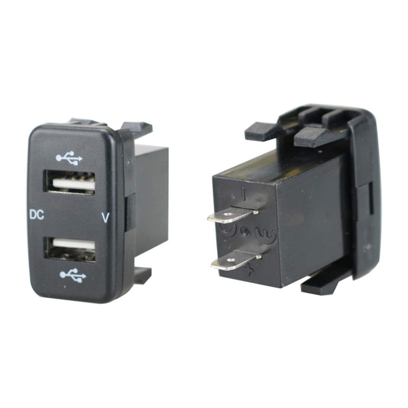 12V-24V Car 4.2A Dual USB Ports Socket Charger Voltmeter Socket