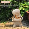 Aflowa Cat Garden Statue Outdoor Decor,Cat Garden Sculptures Figurine Decoration,Resin