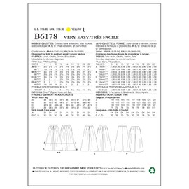 Butterick Patterns B6178A50 Misses' Culottes Sewing Template, A5 (6-8-10-12-14)