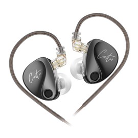 EZ EAR KZ Castor - Auriculares con Cable IEM en los oídos, Ajuste 2DD, Ajustable, Doble Conductor, Cena, bajo, con Cable Harman Target con versión Mejorada de Graves para Monitor
