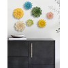 SEINHIJO Ceramic Flower Wall Decor 3D Wall Art Sculpture Home