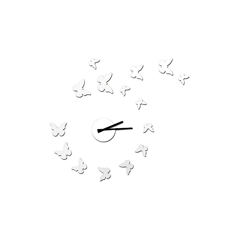 Modern Home Self Adhesive DIY 3D Wall Clock - Mariposa