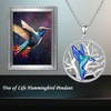 VIJASHOP Hummingbird Necklace for Women Enamel Hummingbird Pendant Tree of
