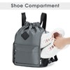 WANDF Drawstring Backpack Sports Gym Bag with Shoes Compartment, Water-Resistant