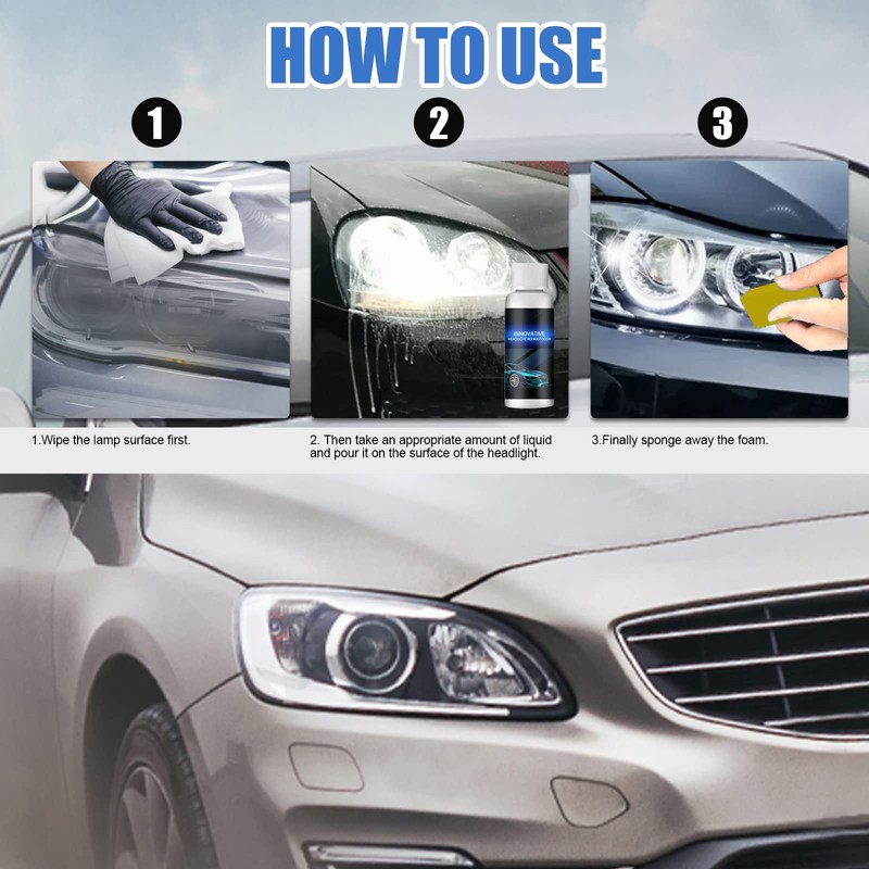 Bonseor Innovative Headlight Repair Polish, Car Headlight Repair Fluid, Car