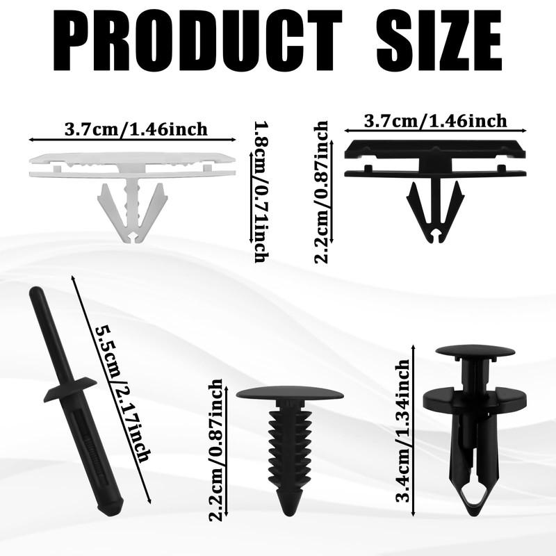 Gistilli 5 in 1 Jeep Wrangler Grille Retainer Clips, Car