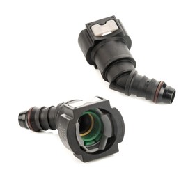 2x LST Fuel Line Connector Pipe Quick Coupling 11.8 mm 45° Angle
