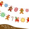 4Pcs Christmas Gingerbread Banners Christmas Candyland Party Decorations Gingerbread Man